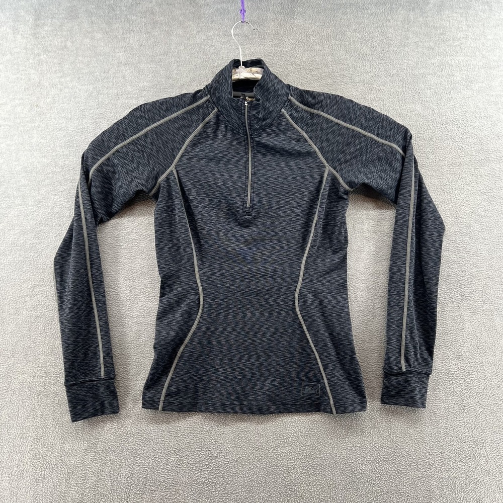 Rei Women's Size XS gray Half Zip Spandex Pullover Athletic gym workout Jacket